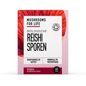 Mushrooms for Life Mushrooms4Life Reishi Sporen Poeder BIO 60g Mushrooms for Life