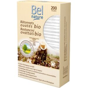 Bel Nature Wattenstaafjes Normaal BIO 200 Stuks Bel Nature