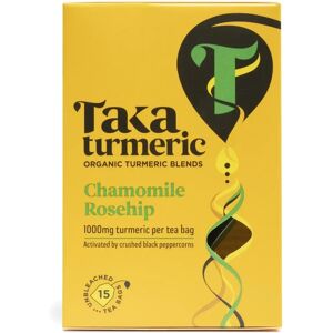 Taka Turmeric Kurkuma Thee Kamille & Rozenbottel BIO 33g (15 theezakjes) Taka Turmeric