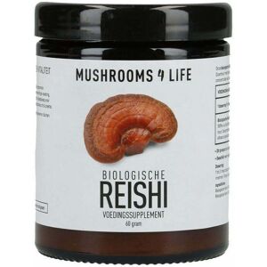 Mushrooms for Life Mushrooms4Life Reishi Poeder BIO 60g Mushrooms for Life