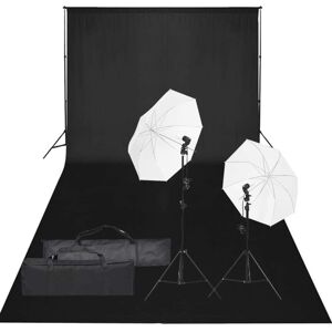 vidaXL Fotostudioset met verlichtingsset en achtergrond vidaXL