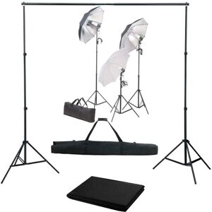 vidaXL Fotostudioset met verlichtingsset en achtergrond vidaXL