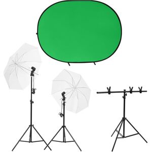 vidaXL Fotostudioset met verlichtingsset en achtergrondscherm vidaXL
