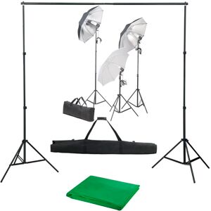 vidaXL Fotostudioset met verlichtingsset en achtergrond vidaXL