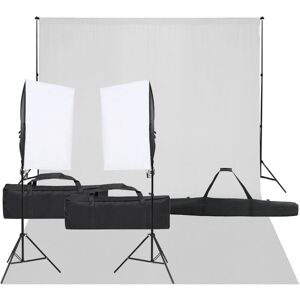 vidaXL Fotostudioset met verlichtingsset en achtergrond vidaXL