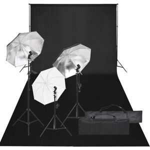 vidaXL Fotostudioset met verlichtingsset en achtergrond vidaXL