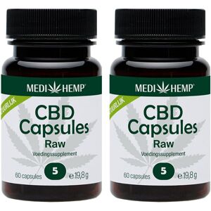 Wedihemp MediHemp CBD Olie Raw Capsules 5% CBD Voordeelpakket 2x 60 Stuks Wedihemp